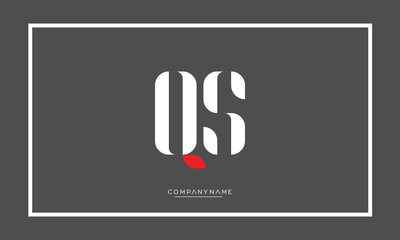 QS or SQ Alphabet letters logo monogram