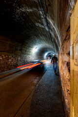 Guanajuato tunnels, an extensive network of tunnels excavated under the world heritage site town in Mexico.
