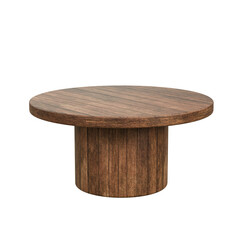 3d rendering Empty wooden table top used for display or montage your products for advertising with transparent background 