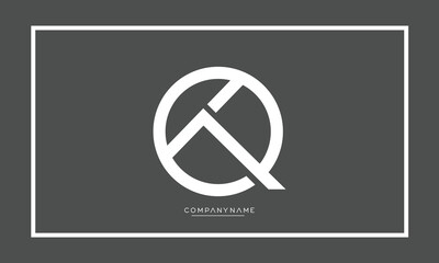 Alphabet letters QT or TQ logo monogram