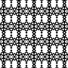 Abstract Shapes.Vector seamless black and white pattern.Design element for prints, decoration, cover, textile, digital wallpaper, web background, wrapping paper, clothing, fabric, packaging, cards.