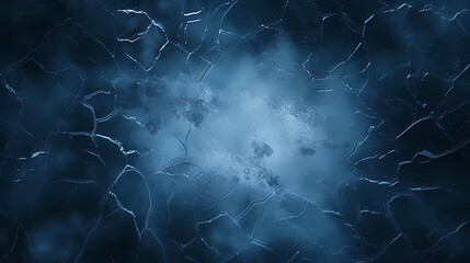 Ice winter background, black hole, crack texture blue wallpaper, PPT background