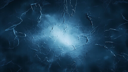Ice winter background, black hole, crack texture blue wallpaper, PPT background
