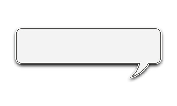 Icono de bocadillo de hablar vac&iacute;o en fondo transparente.