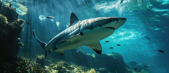 Fototapeta premium Sharks are being hunted, leading to extinction.