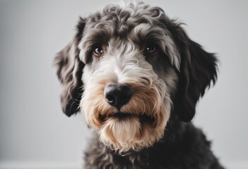 Aussiedoodle breed dog isolated on white background (1)