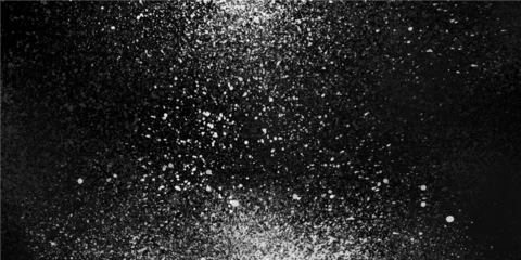 Poster White Black splatter splashes powder on spray paint vivid textured,water splash water ink glitter art.watercolor on.splash paint aquarelle painted galaxy view.  © mr Vector