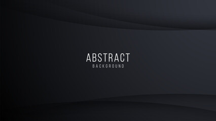 Black dynamic curve background with space for presentation - obrazy, fototapety, plakaty