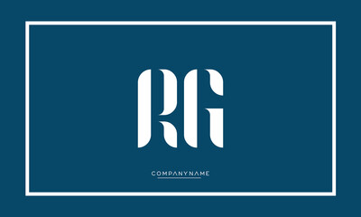 Alphabet letters RG or GR logo monogram
