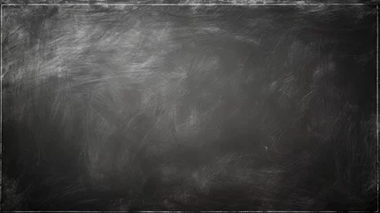 Foto op Plexiglas Chalk rubbed out on blackboard background or chalkboard texture. © Formoney