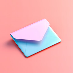 Isolated 3D envelope. E-mail concept illustration (Generative AI)