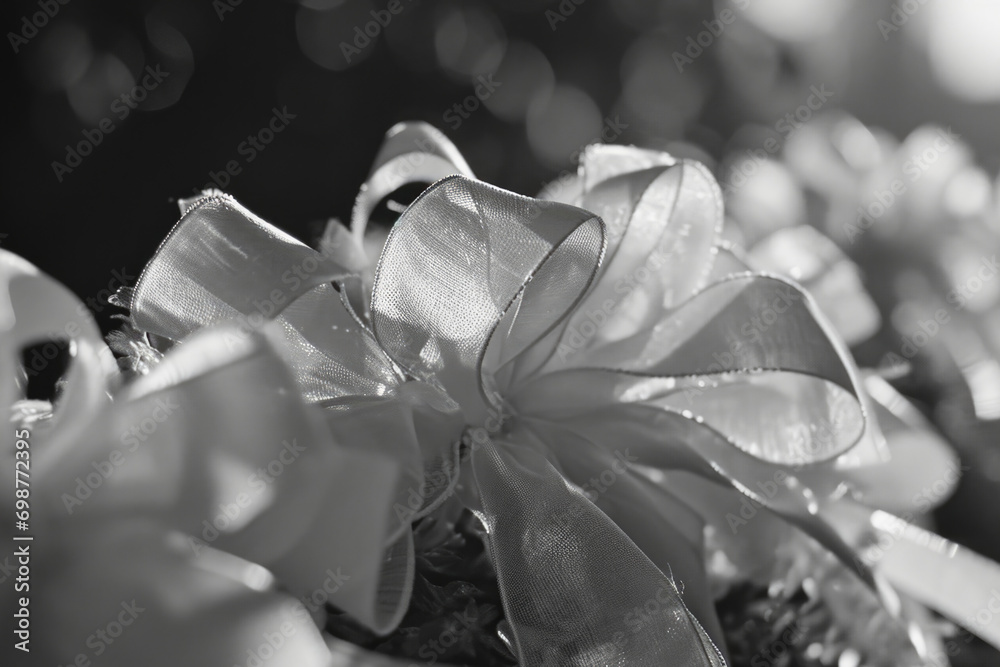 Poster a black and white photo of a beautiful bouquet of flowers. perfect for adding a touch of elegance to