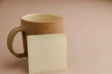 cup of tea with paper