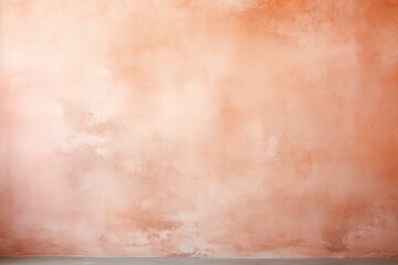 Grunge wall, peach fuzz trendy color concept. Background with selective focus and copy space