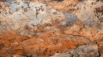 Fototapeta premium Texture of old rustic wall covered with brown stucco. Abstract background for design.