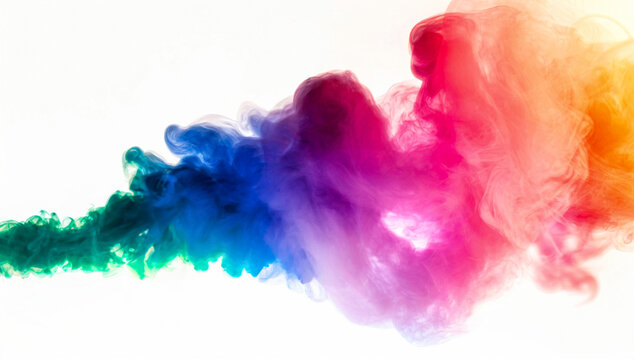 Color explosion. Kolorowy dym eksplozja, abstrakcyjne tło. Generative AI © Iwona