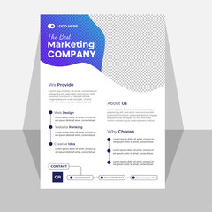 Creative marketing modern flyer  design. Modern poster template design. colourful office poster concept.