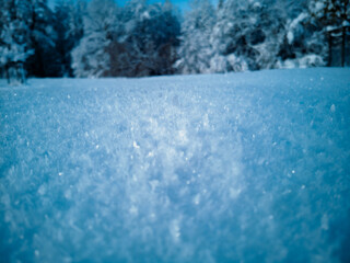 Aufnahme von Schnee im nahen