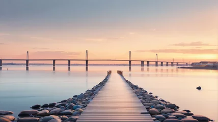 Foto op Canvas pier at sunset © Snap Stock Gallery