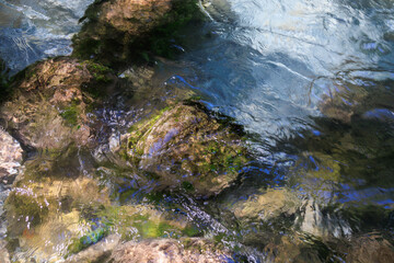 Saklikent Canyon in Turkey with mountain cold stormy water in the river. Natural attraction, popular place for tourists