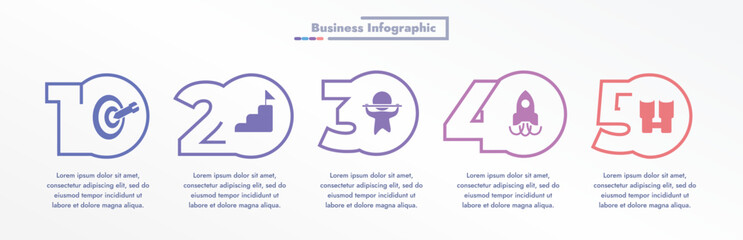This infographic reflects a modern and creative business process design. The unique design and graphic interpretation add expressiveness and clarity to the image in the presentation and information. - obrazy, fototapety, plakaty