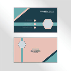 Editable modern corporate business card design with presentation, Creative and professional business card design, Clean visiting card, Contact card and name card design, Flat vector design template