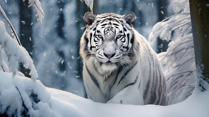Fototapeta na wymiar White tiger