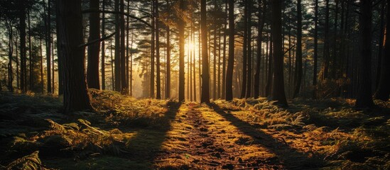 Sunset forest meditation.