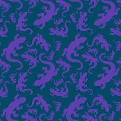 Obraz premium Summer cartoon animals seamless lizard pattern for wrapping paper and fabrics and linens and kids clothes print