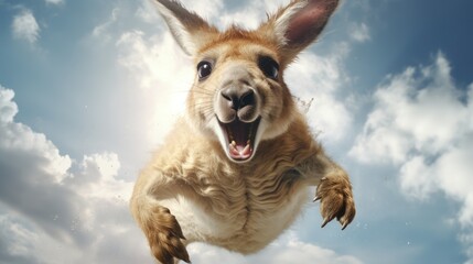 Happy Selebrating the spirit of Australia: a joyful Australia day with flags, kangaroos, and national pride in a festive and patriotic atmosphere. pride, joy, and a sense of unity.