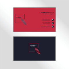 An elegant clean and minimal business card template premium vector, Colorful business card template, Corporate business card design, Visiting card and personal business card, Modern business card.