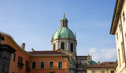 Obraz premium Cathedral of Santa Maria Assunta, better known as Como Cathedral in Como, Lombardy, Italy. Como is a tourist destination on Lake Como