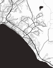 San Clemente California City Map - obrazy, fototapety, plakaty