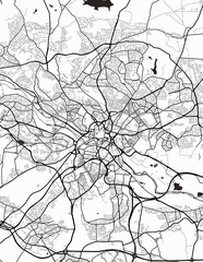 Obraz premium Leeds United Kingdom City Map