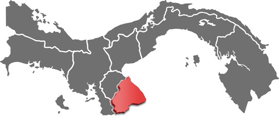 LOS SANTOS province of PANAMA 3d isometric map