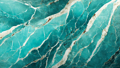 Aqua Blue marble texture background, Shades of Turquoise and Turkish blue for ceramic wall tiles, Colourful pattern with streaks, Design of limestone or Closeup surface grunge - obrazy, fototapety, plakaty
