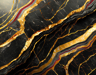 Obraz premium Black marble with golden veins, Natural marble texture background with high resolution, Granite slab stone and high gloss ceramic tile, Colourful pattern