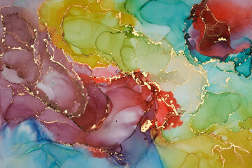 Natural  luxury abstract fluid art painting in liquid ink technique. Tender and dreamy  wallpaper....
