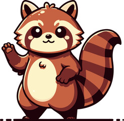 Cute tanuki raccoon dog vector