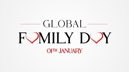 Global Family Day. International Family Day Wishing Greeting Card. Creative Design for Happy Family Day.