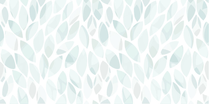 Watercolor Leaves Seamless Vector Pattern. Foliage Tea Leaves Background, Textured Jungle Print