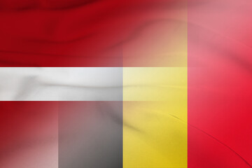 Latvia and Belgium official flag international contract BEL LVA