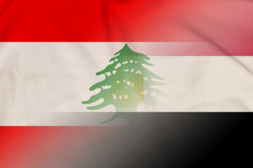 Lebanon and Egypt political flag transborder negotiation EGY LBN
