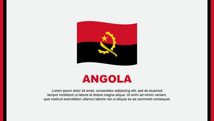 Angola Flag Abstract Background Design Template. Angola Independence Day Banner Social Media Vector Illustration. Angola Cartoon