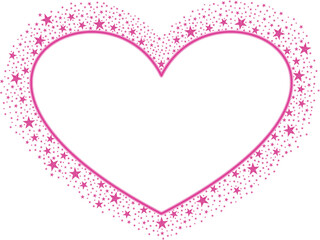 Glow Light Pink Love with Pink Sparkling glitter Stars Vector clipart icon #7