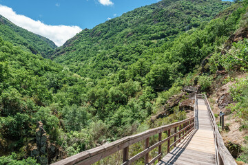 Fototapeta na wymiar Views on Mao River Trail in Galicia
