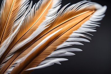 Close-up of Close-up of a Feather Quill, Emphasize the fine details of a feather quill, bringing attention to its unique structure, background image, generative AI