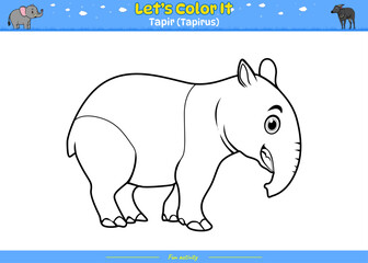 Lets color it Tapir