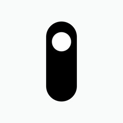Door Hanger Icon - Vector, Sign and Symbol Presented in Glyph Style for Design, Presentation, Website or Apps Elements.