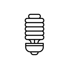Lightbulb outline icons, minimalist vector illustration ,simple transparent graphic element .Isolated on white background
